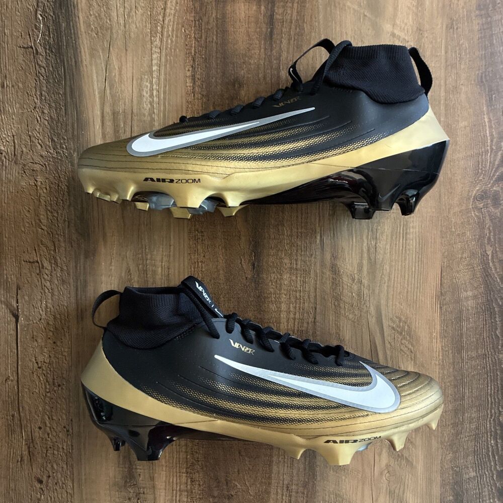 Nike Vapor Pro 1 Football Cleats Black Gold Men Size 11.5 New FB3298-003